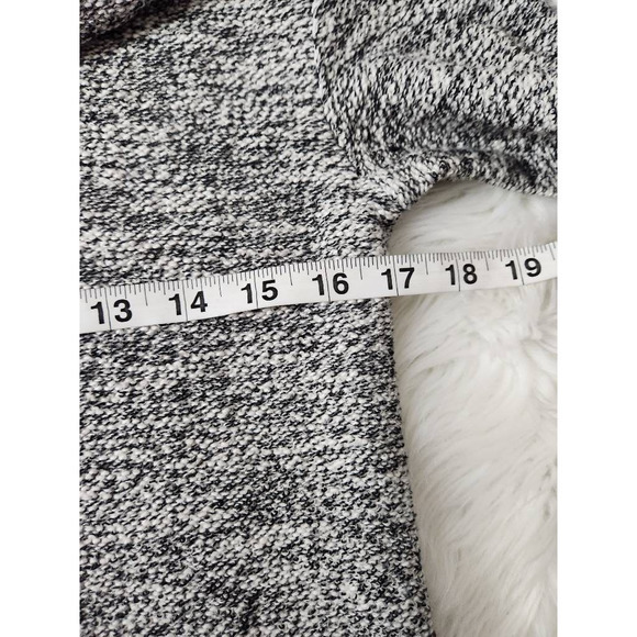 Merona Womens Tunic Sweater Black White Marled Long Sleeve Cowl Neck Pullover M - Picture 3 of 6